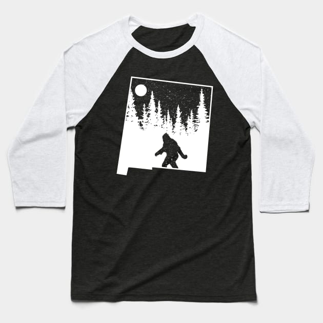 New Mexico Bigfoot Baseball T-Shirt by Tesszero